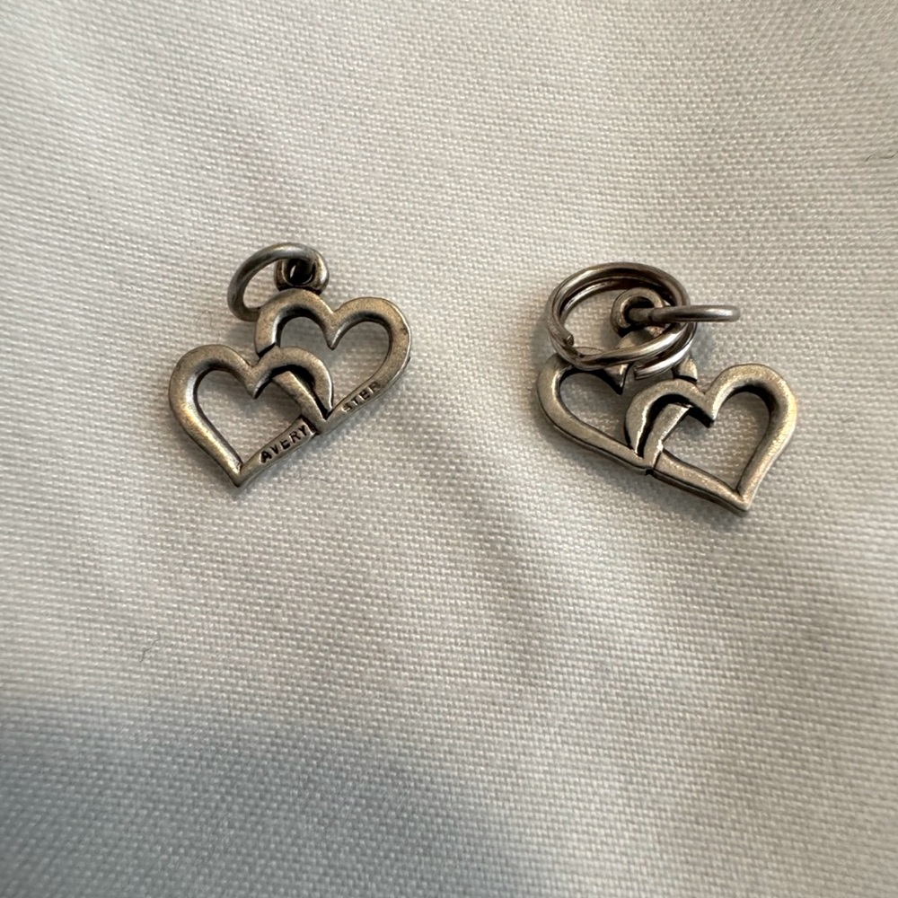 James Avery small cupid hearts charms Retired
